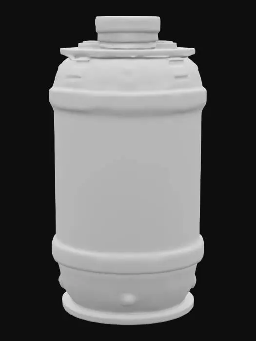 3D model for Retro scifi fuel barrel