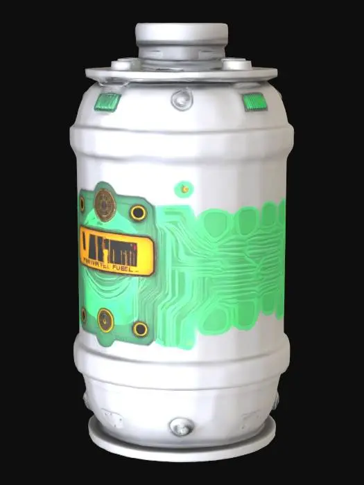 3D model for Retro scifi fuel barrel