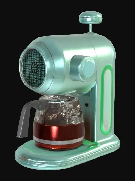3D model for Retro scifi coffee maker