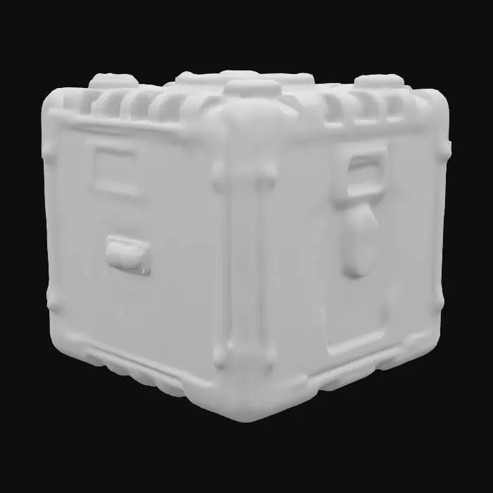 3D model for retro scifi ammo crate