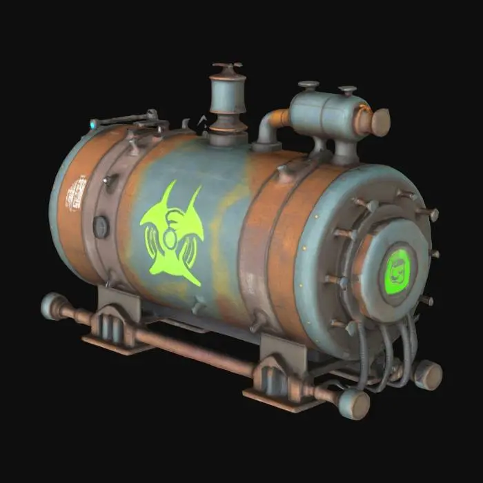 3D model for Retro scifi fuel barrel