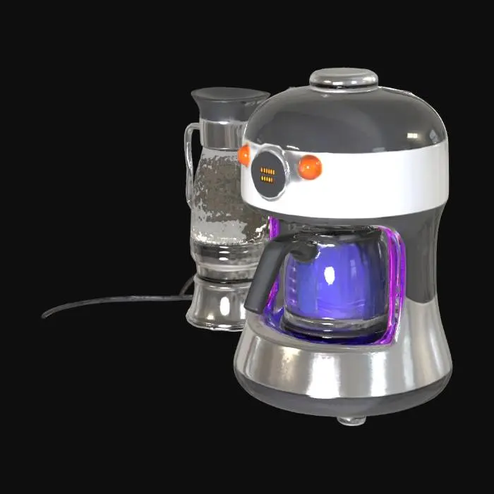 3D model for Retro scifi coffee maker