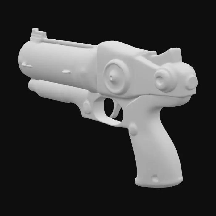 3D model for retro scifi raygun