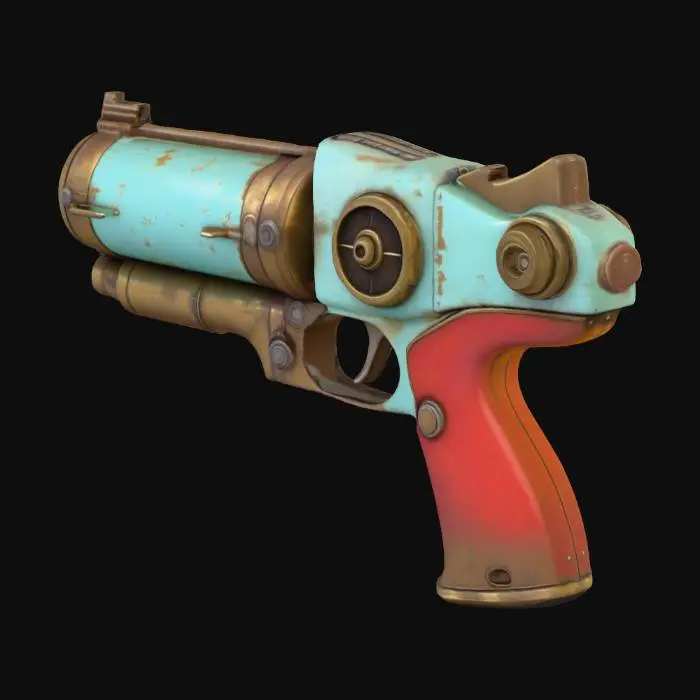 3D model for retro scifi raygun