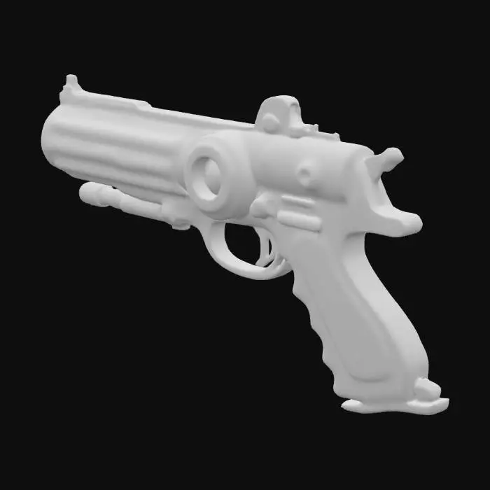 3D model for retro scifi raygun