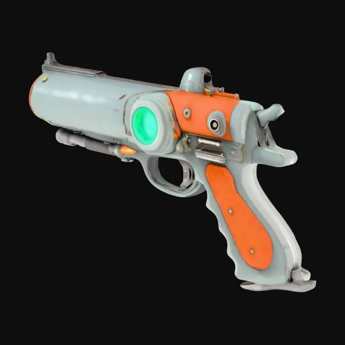 3D model for retro scifi raygun