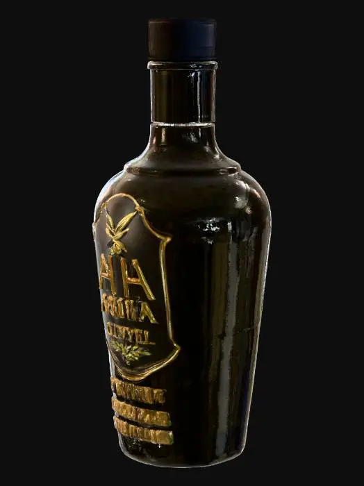 3D model for olive oil in glass