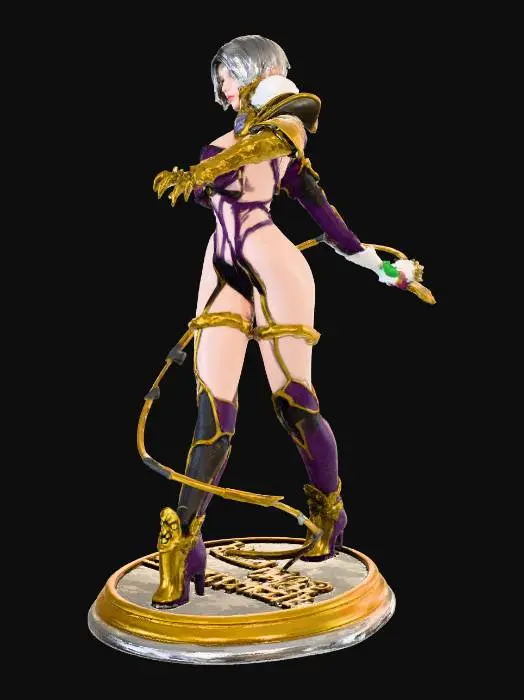 3D model for Whip Warrior Statue