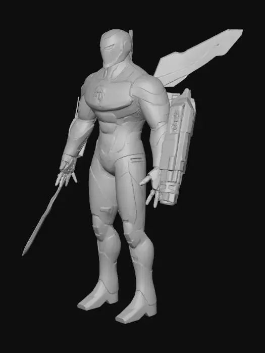 3D model for Cyber Armor Sentinel