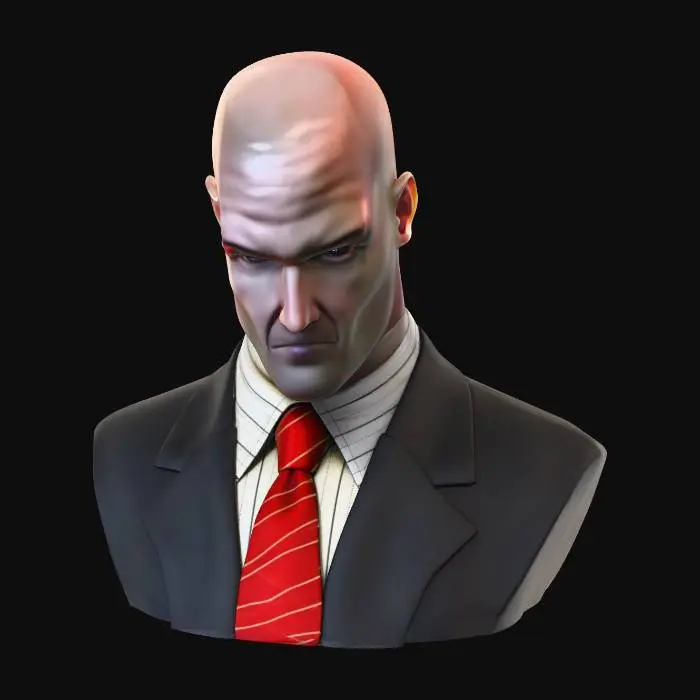3D model for Bald Assassin Character