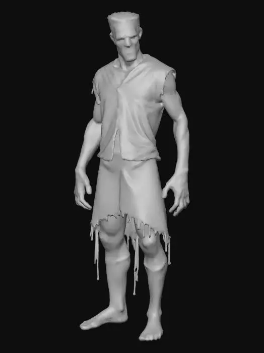 3D model for Frankenstein's monster: Create High-Detail Mary Shelley in her novel, the monster is a classic literary and cinematic figure frequently associated with the holiday. , make it scary #Halloween2025#