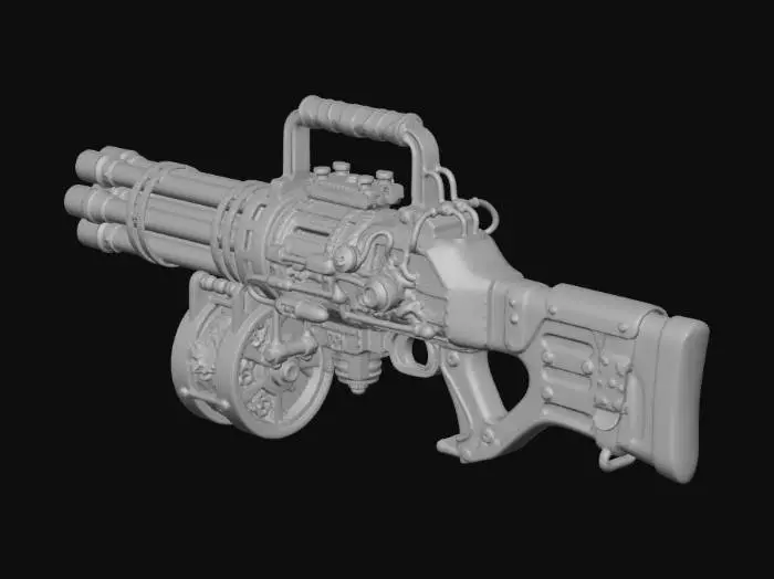 3D model for Steampunk MiniGun