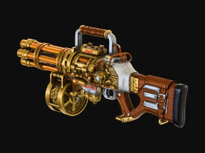 3D model for Steampunk MiniGun