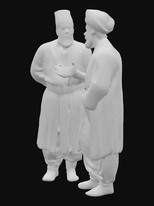 3D model for Conversation in Traditional Attire