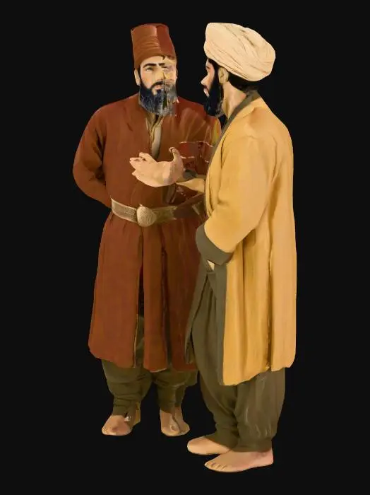 3D model for Conversation in Traditional Attire