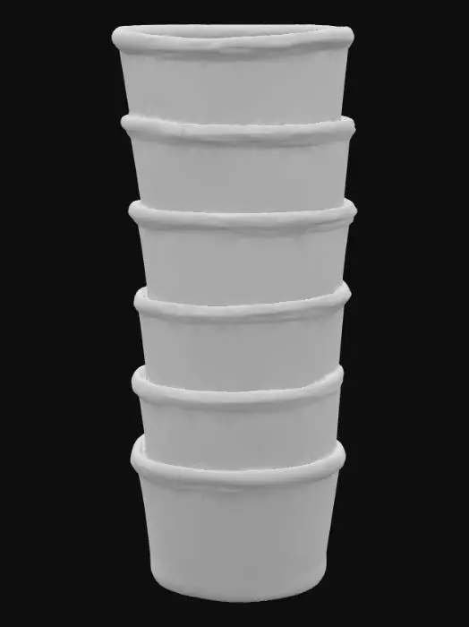 3D model for Stacked Wicker Baskets