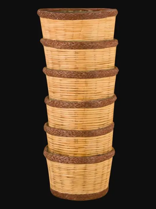 3D model for Stacked Wicker Baskets