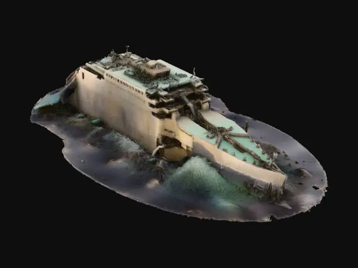 3D model for Titanic Wreckage Deep-Sea Scan