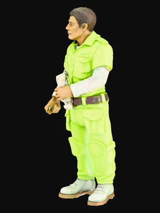 3D model for Action Figure in Green Uniform