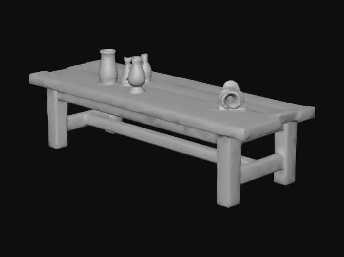 3D model for Wooden Laboratary benches(worn,strached surface)