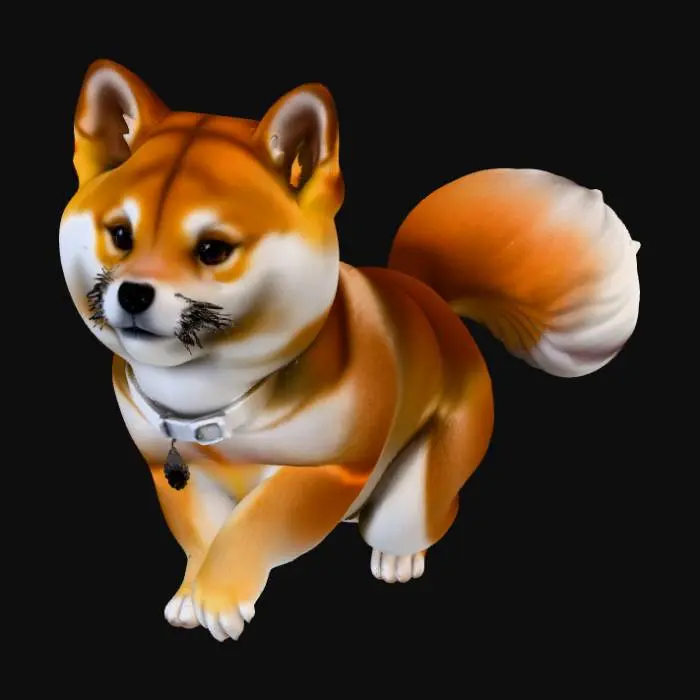 3D model for simple, shiba-inu, fantasy, cute, animal