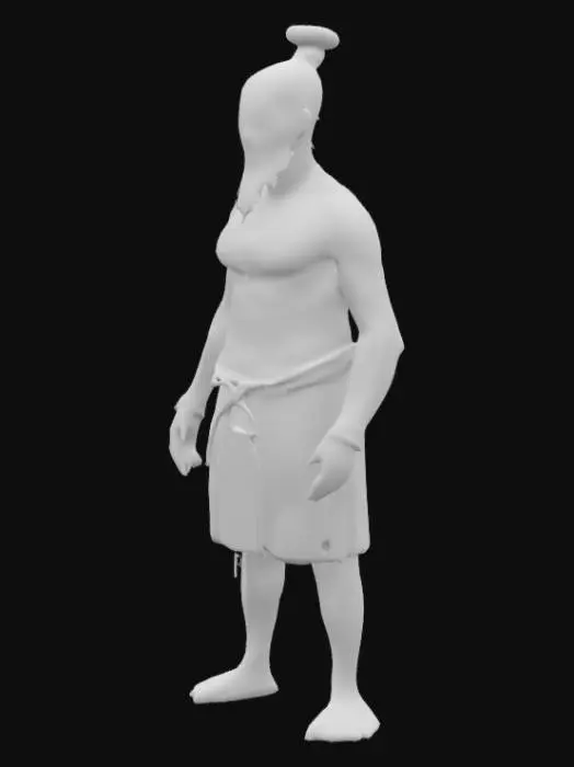 3D model for Yayoi period man with realistic T