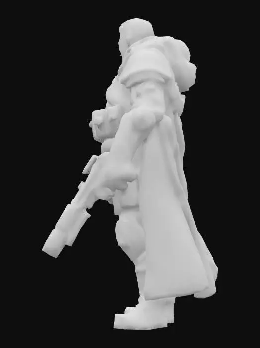 3D model for trench crusade new antioch soldier with rifle 32mm scale