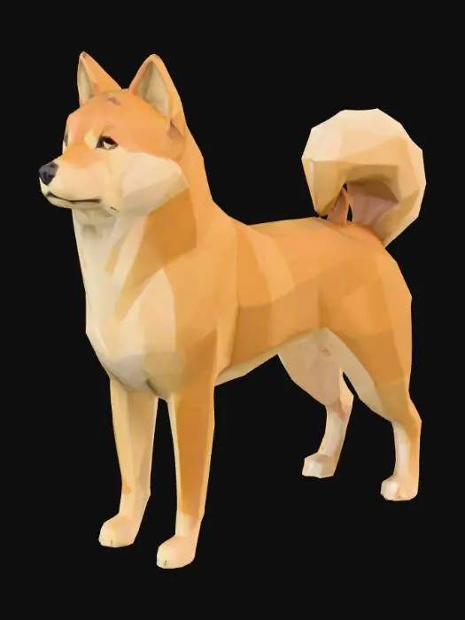 3D model for Geometric Shiba Inu