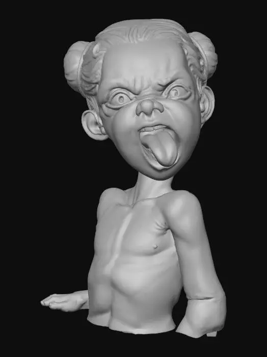 3D model for Tongue Out Statue