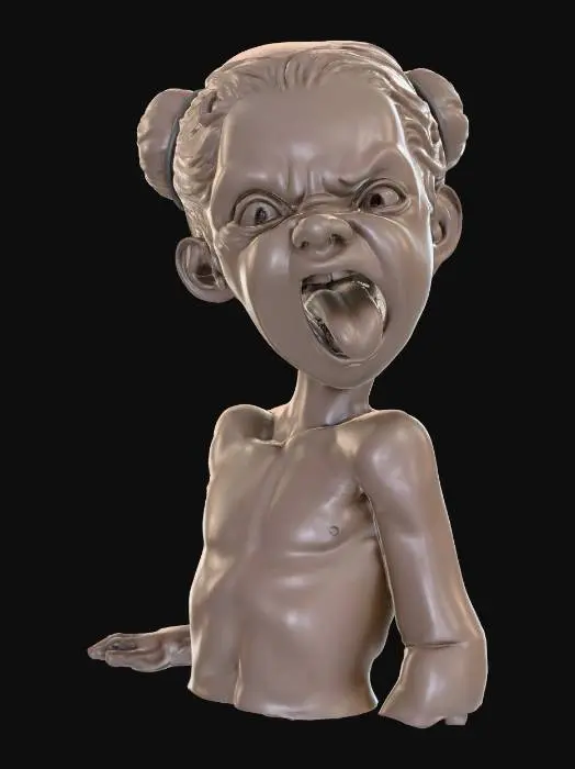3D model for Tongue Out Statue