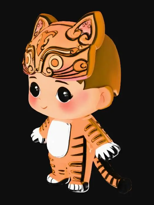 3D model for Tiger Totem Kid