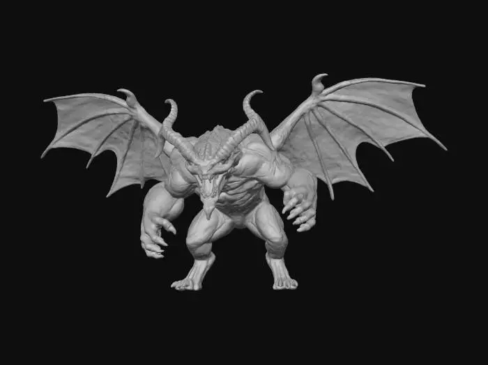3D model for #Halloween2025#, Towering demon