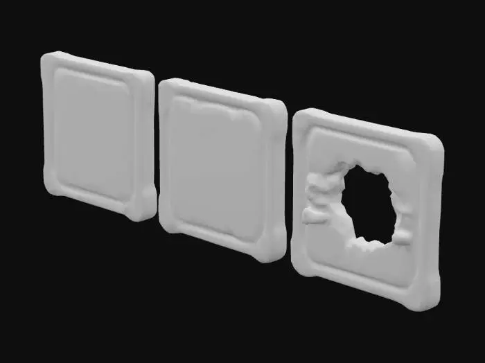 3D model for Wall Progression Panels, #PBR#