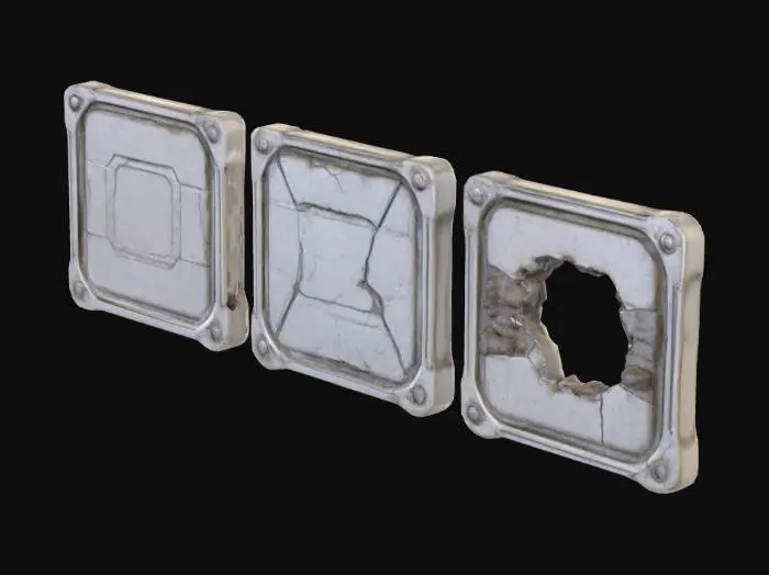 3D model for Wall Progression Panels, #PBR#