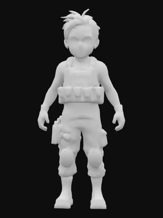 3D model for Warrior Chibi