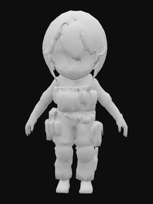 3D model for Chibi Operator Female