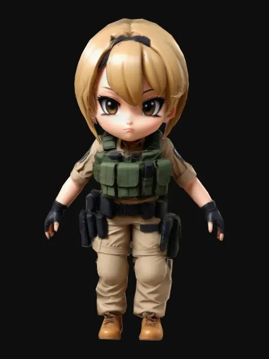 3D model for Chibi Operator Female