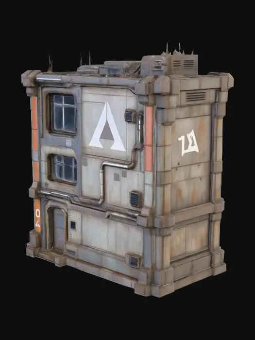 3D model for Futuristic Module A7, #PBR#