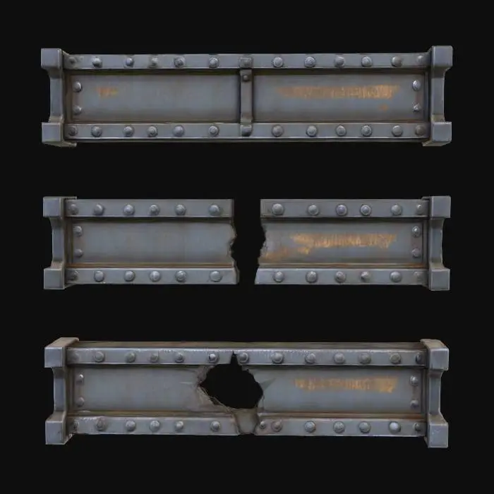 3D model for Steel Beam Devolution, #PBR#