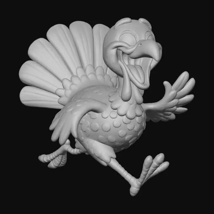 3D model for Gleeful Turkey, #Thanksgiving#