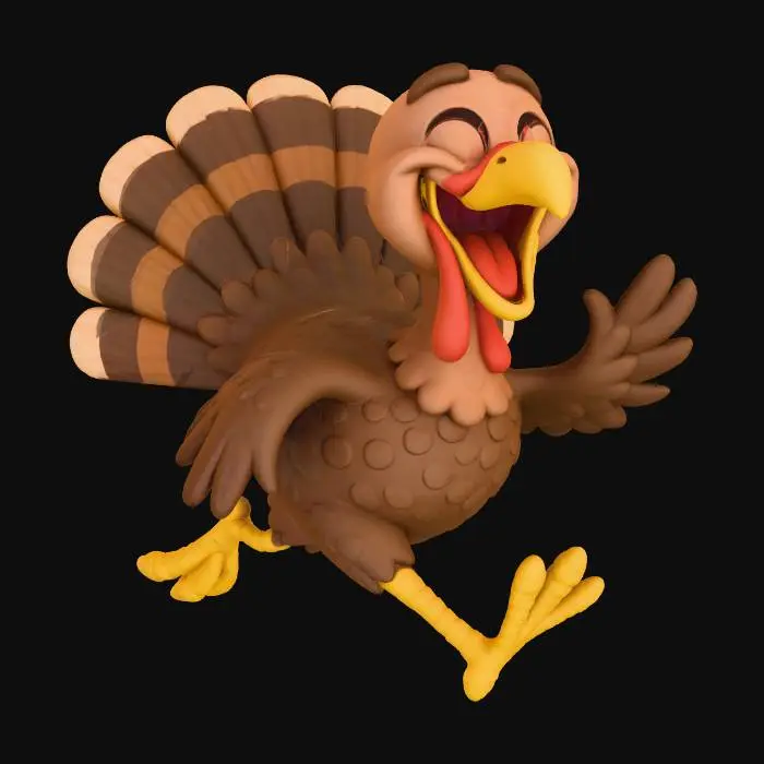 3D model for Gleeful Turkey, #Thanksgiving#