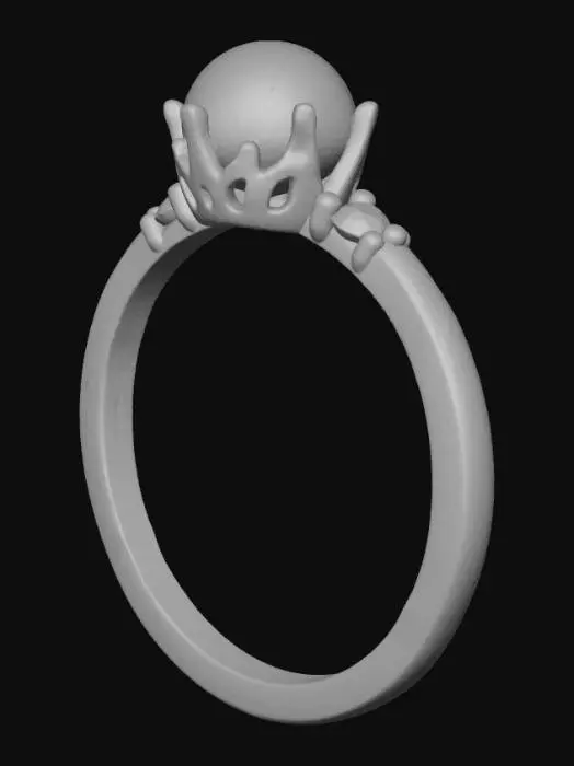 3D model for Pearl Elegance Ring
