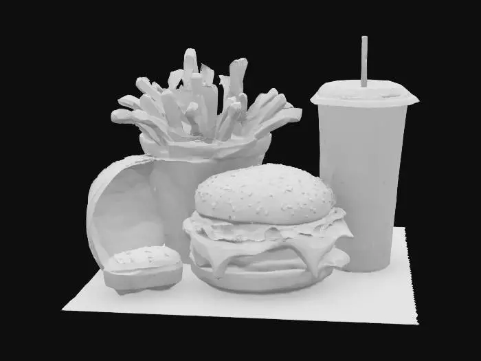 3D model for Fast Food Delight, #SketchTo3D#