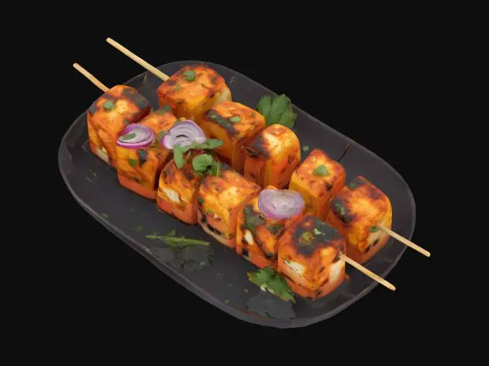3D model for Paneer Tikka Skewers