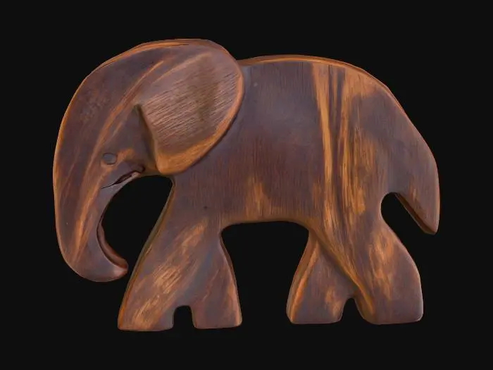 3D model for Wooden Elephant Statue