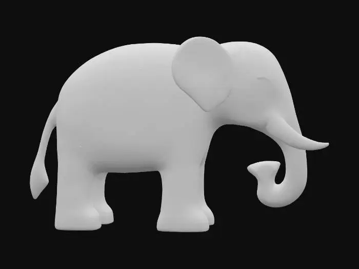 3D model for Painted Elephant Ornament