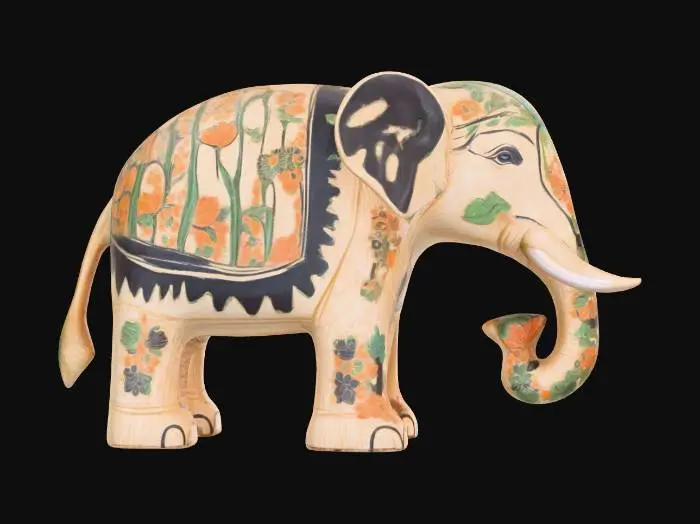 3D model for Painted Elephant Ornament