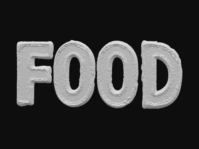 3D model for Bread Typography, #food#