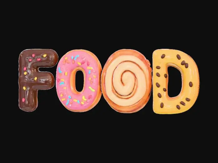 3D model for Sweet Alphabet, #food#