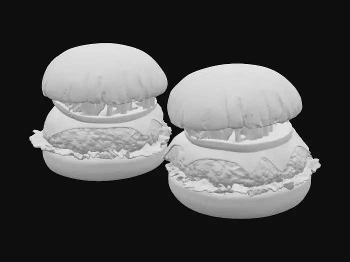 3D model for Black Bun Burgers and Fries, #food#